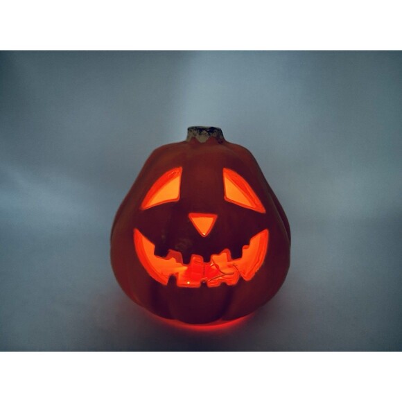 1998 Paper Magic Group Light Up Jack-O-Lantern Pumpkin Halloween Vtg Small - Picture 1 of 11